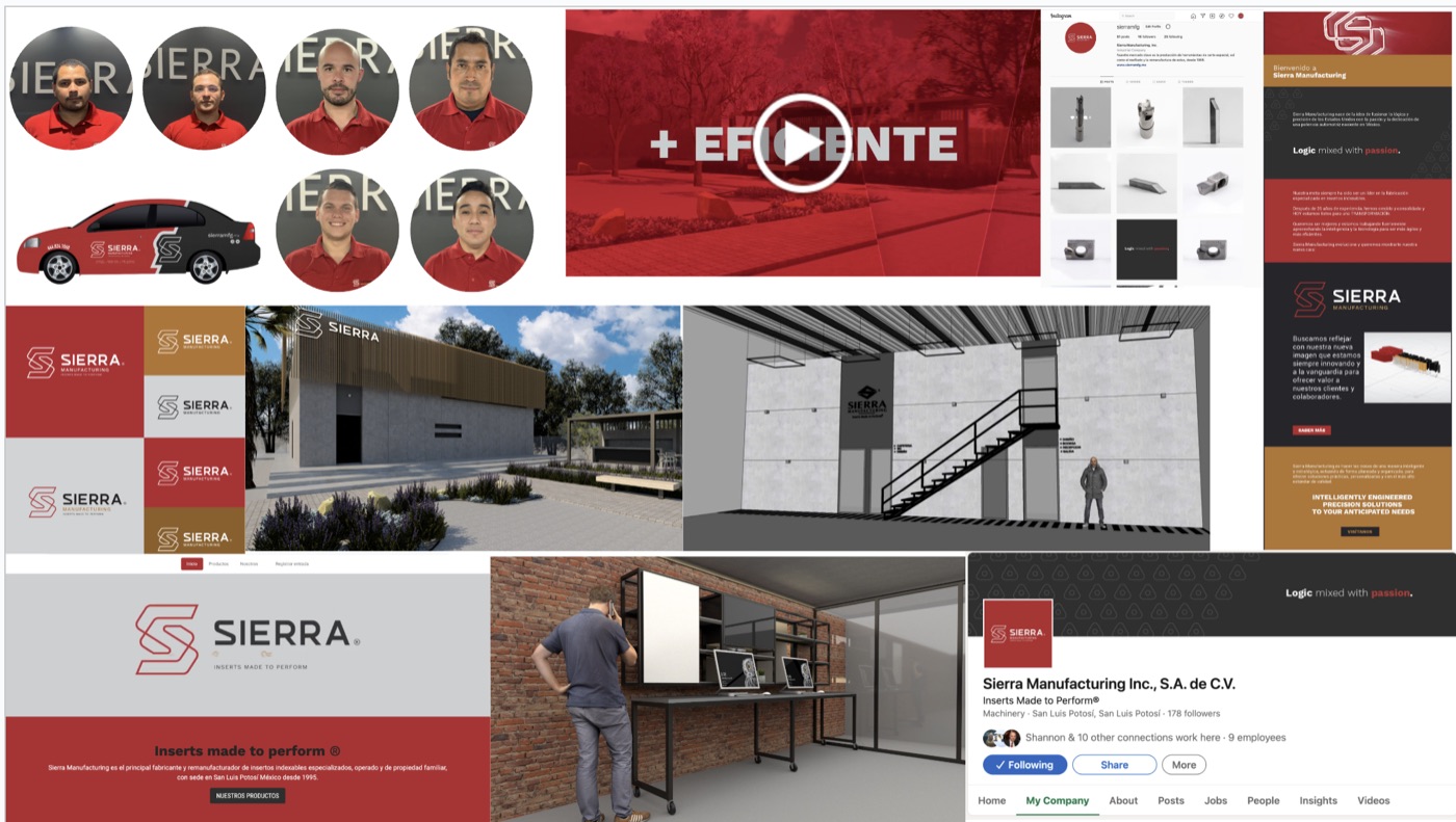 Sierra brand and corporate modernization across web, print, signage, and social
