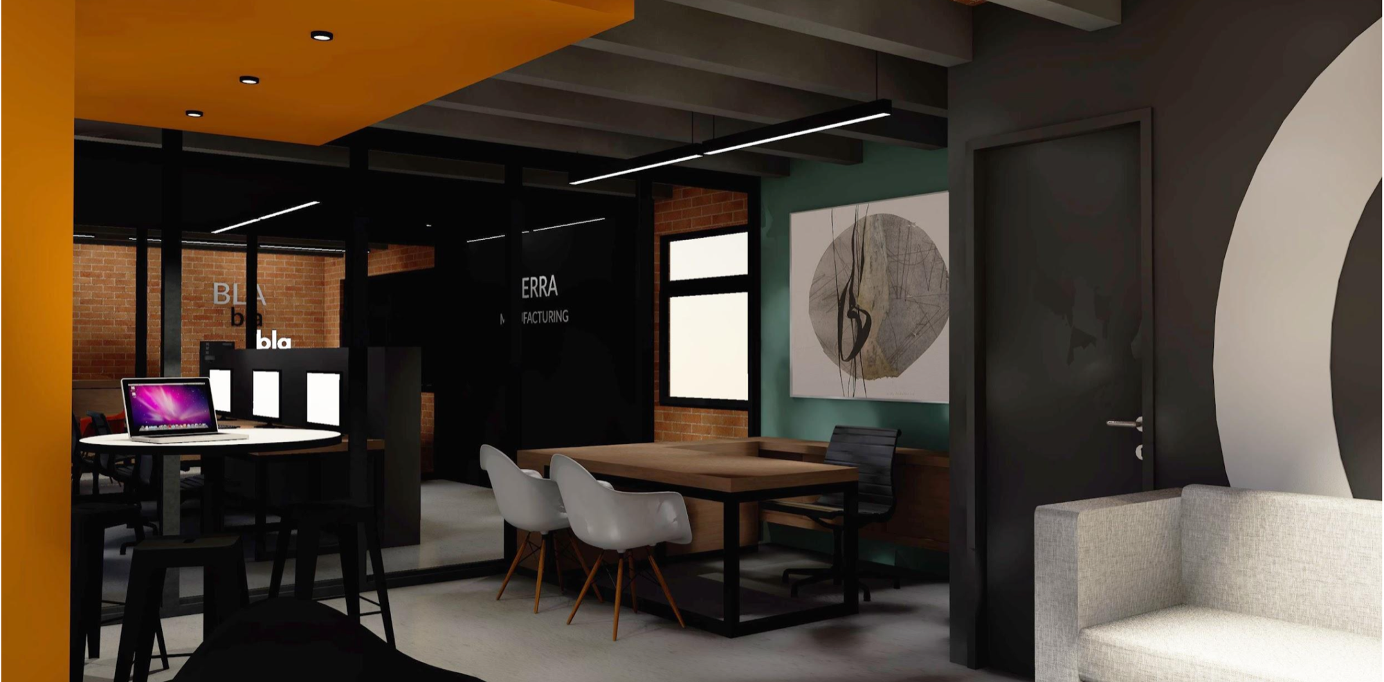 Executive design center and employee lounge concept